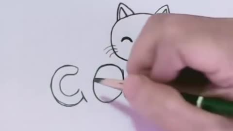 How to learn a beautiful cat drawing