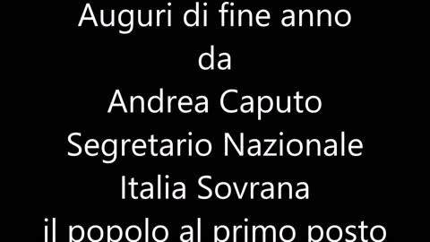 Auguri per il nuovo anno da Italia Sovrana il popolo al primo posto