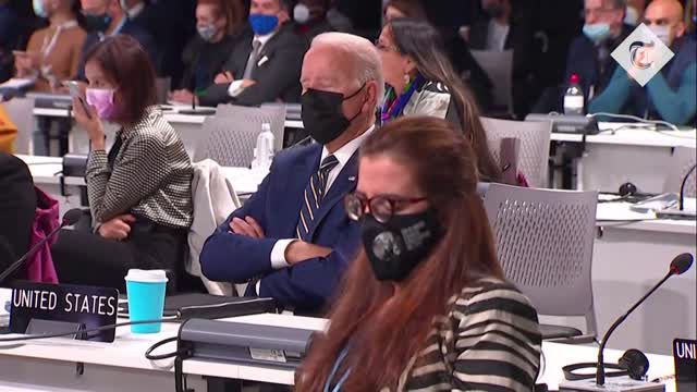 Joe Biden appears to fall asleep during COP26 speeches