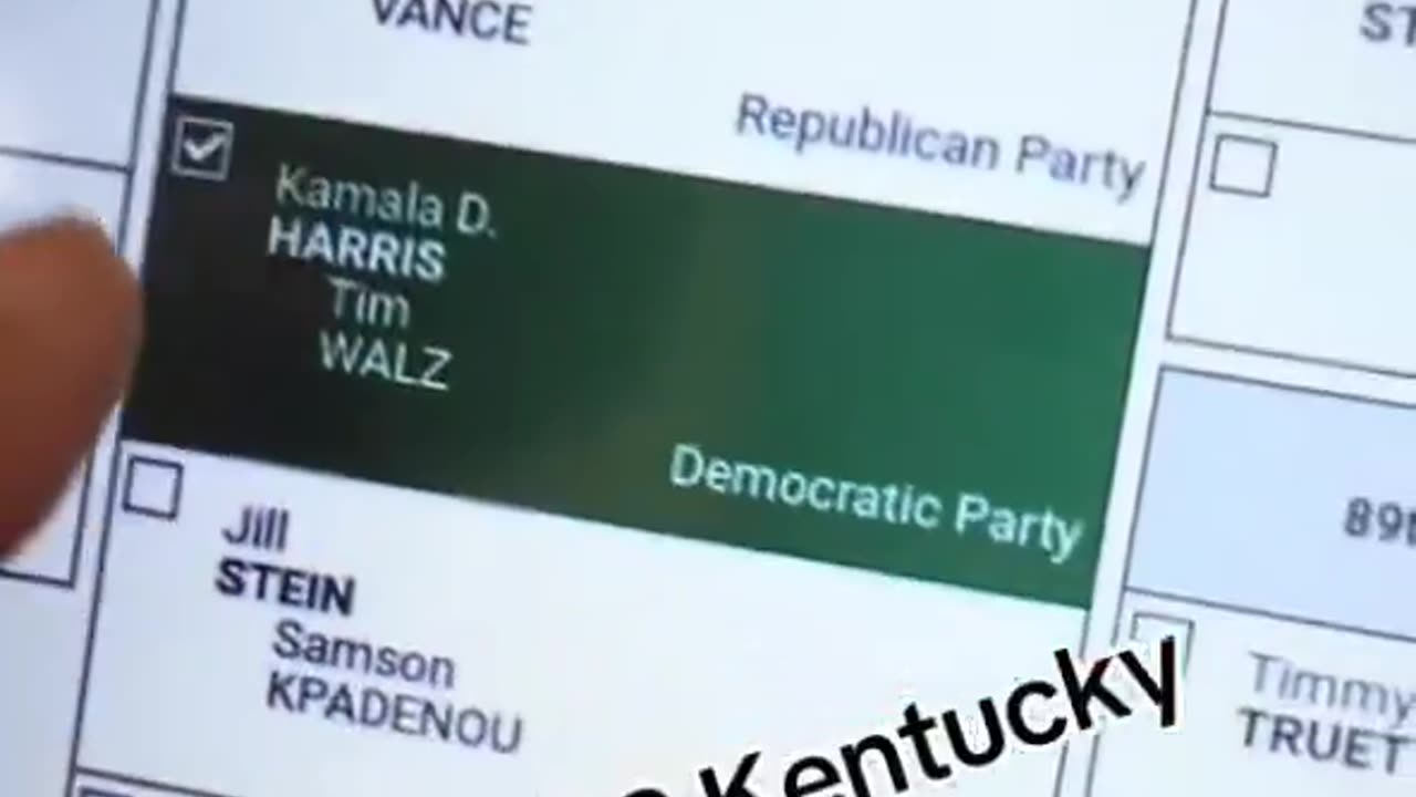 Voting machines in Kentucky are changing the vote from Donald Trump to Kamala