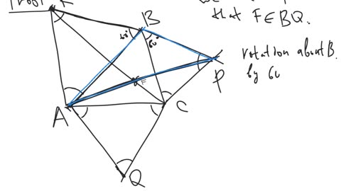 The first Fermat-Torricelli point of a triangle | plane geometry | intermediate level