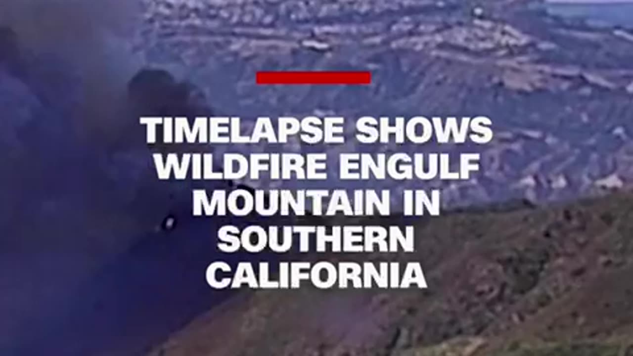 A dramatic timelapse video captured by Alert California shows wildfires sweeping across