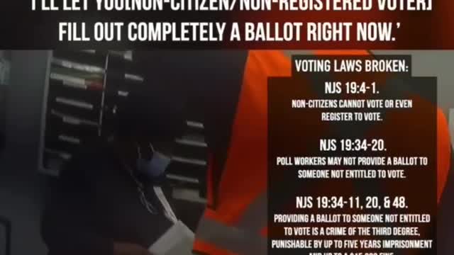 NJ Poll Workers Caught Letting Non-Citizen, Unregistered Voter Fill out Ballot