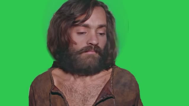 CHARLES MANSON DEEP FAKE GREEN SCREEN
