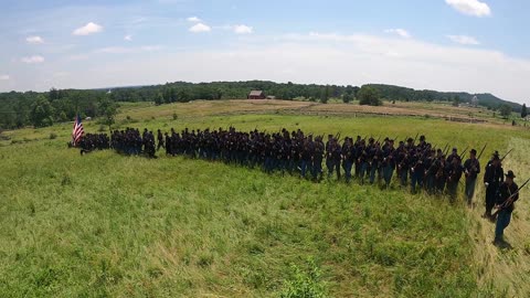 Gettysburg 159th Anniversary Liberty Rifles on drill