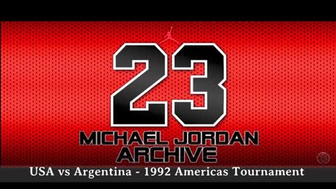 Michael Jordan - 2 Explosive Dunks in a Row vs Argentina! (1992 Pre-Olympics)