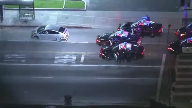 Sparks Fly As Man With Baby Leads Police On Wild Pursuit In Los Angeles