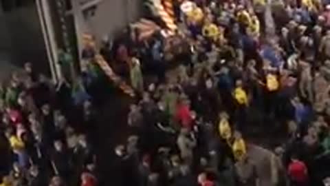 Emotional send-off for captain who was fired after raised alarm on the aircraft carrier