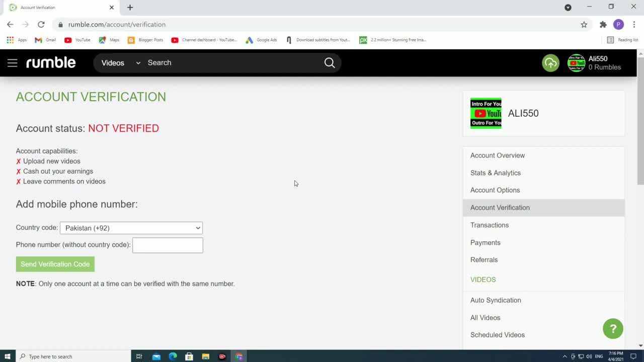 Verify Rumble Account 2021 Rumble Account Verification Urdu Hindi!!