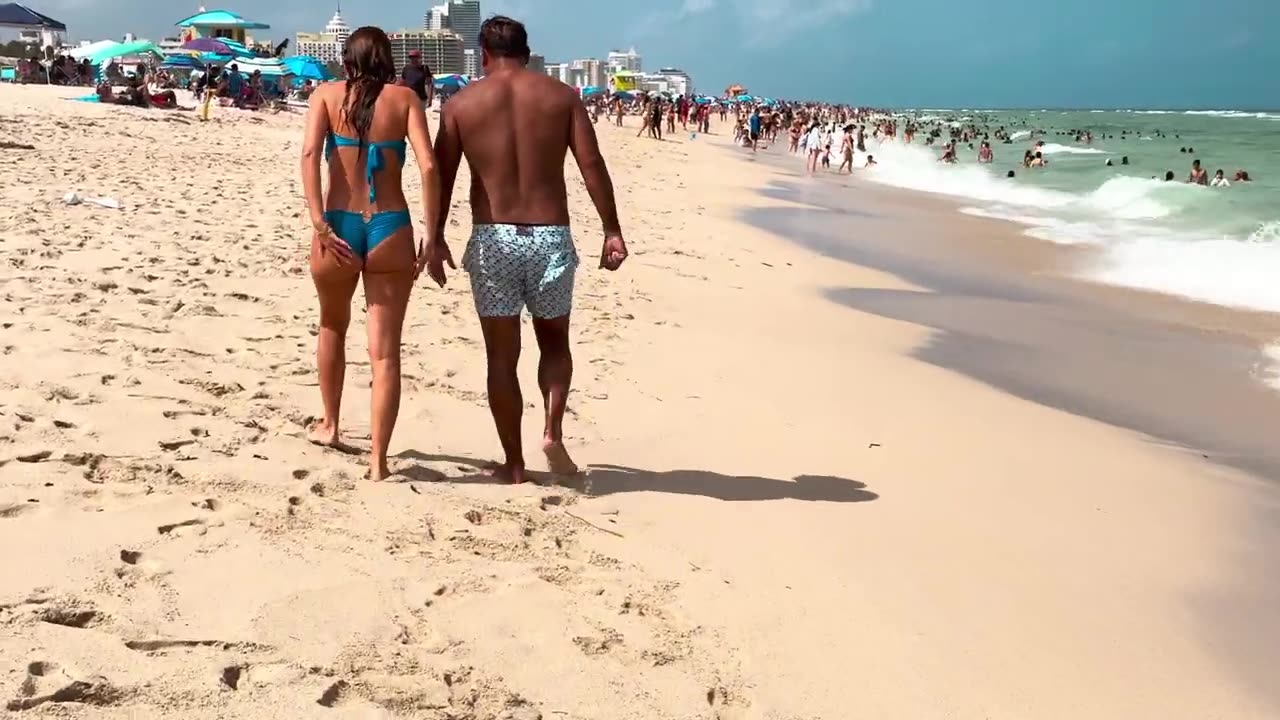 Miami Beach. South Beach Florida 4K HDR Walking Tour