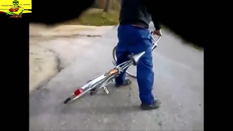 Funny Drunk Bicycle Rider 😂