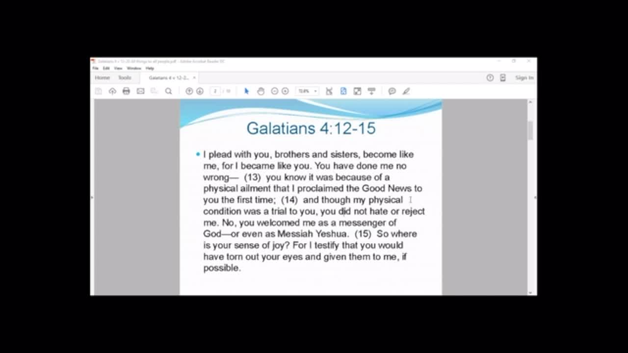 Galatians 4 12-20 All things to all people