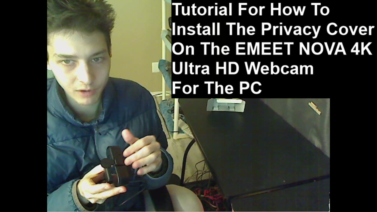 Tutorial For How To Install The Privacy Cover For The EMEET NOVA 4K Ultra HD Webcam