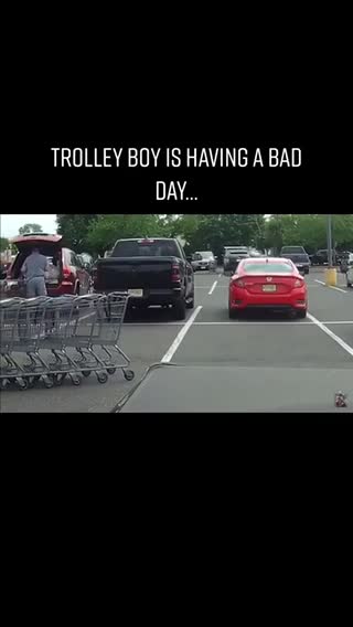 Trolley boy is having a bad day