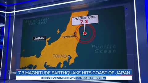 7.3 magnitude earthquake hits coast of Japan