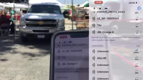Another proof of Bluetooth Devices Signals Coming From People!!! At the Farmers Market
