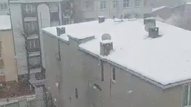 The best weather conditions, snowfall in Istanbul