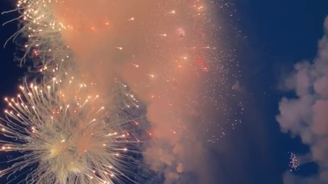 colorful fireworks in Saint Petersburg