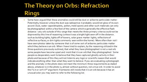 A Lesson On Orbs And The Big Debate