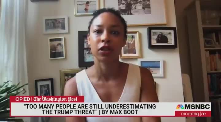 MSNBC's Mara Gay says she was "disturbed" after seeing "dozens of American flags" in Long Island