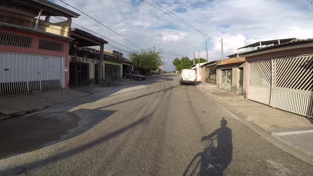 testing the power of the motorized bike for the first time.