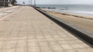 Sad Empty Beaches in Lanzarote Due to Lockdown