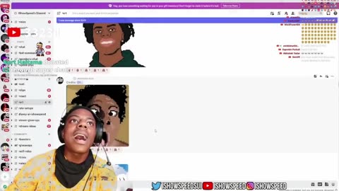 Ishowspeed reacts to his fan arts