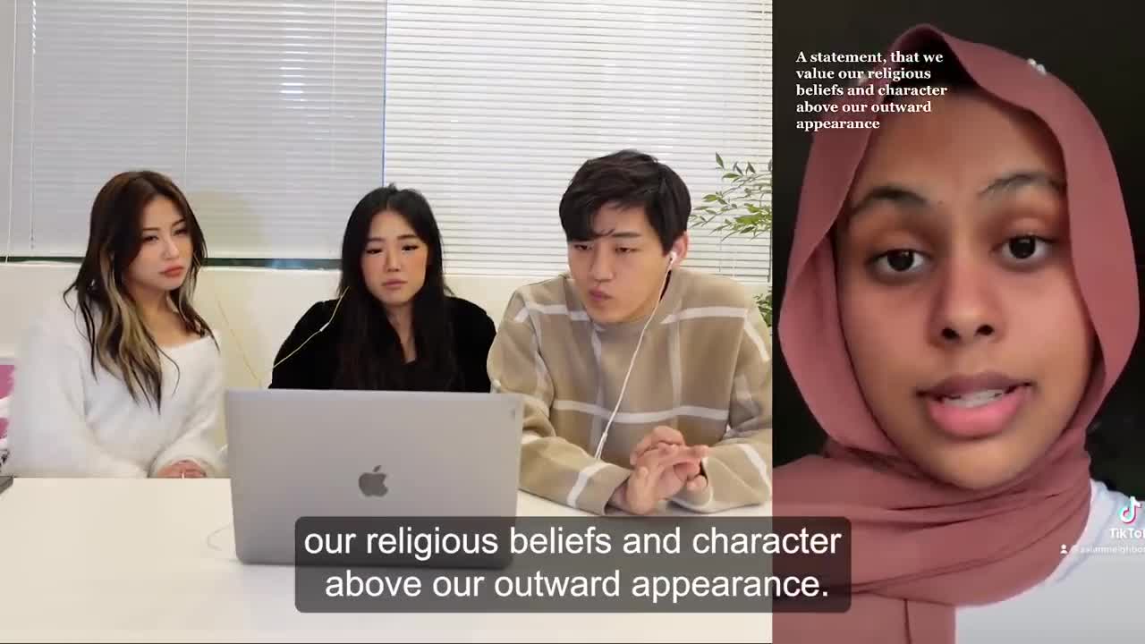 Korean girls react to Hijab Tiktok