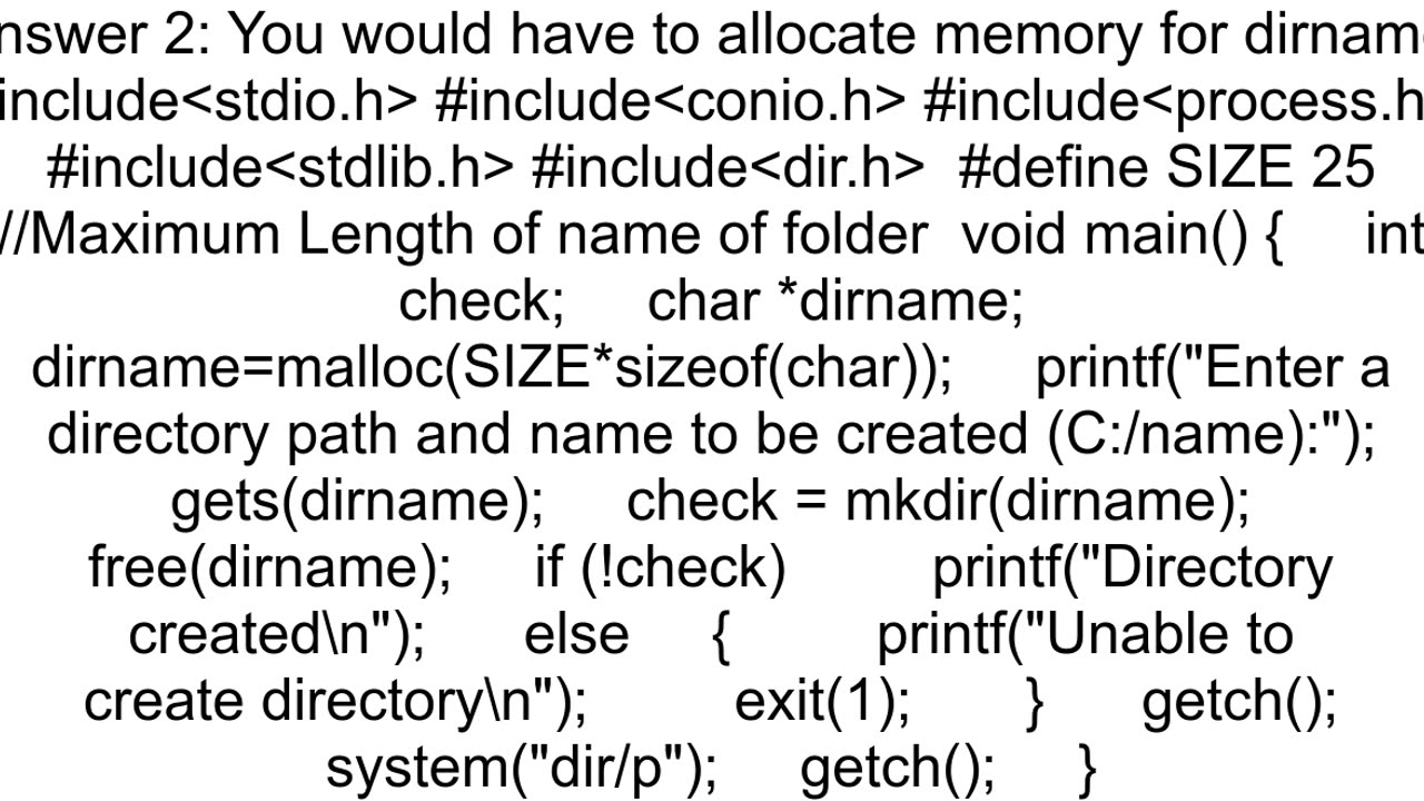 How to create a folder in C