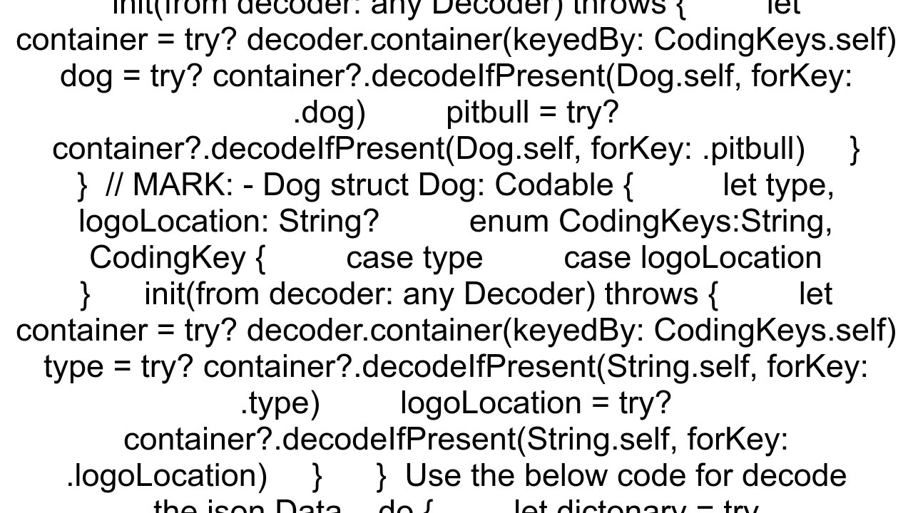 Decode using JSONDecoder Swift
