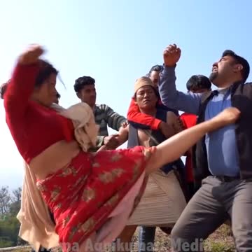 Nepali villagers dangerous fight sceen