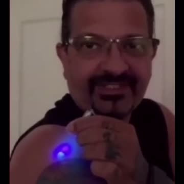 Luciferase being picked up by a Black Light.