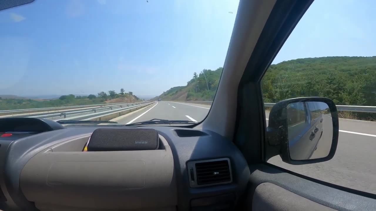 Highway driving from Skopje through Miladinovci and Sveti Nikole to Stip | Macedonia