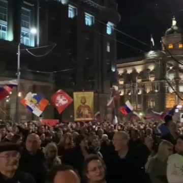 Belgrade, Serbia: Rally in Belgrade against the atrocities of NATO.