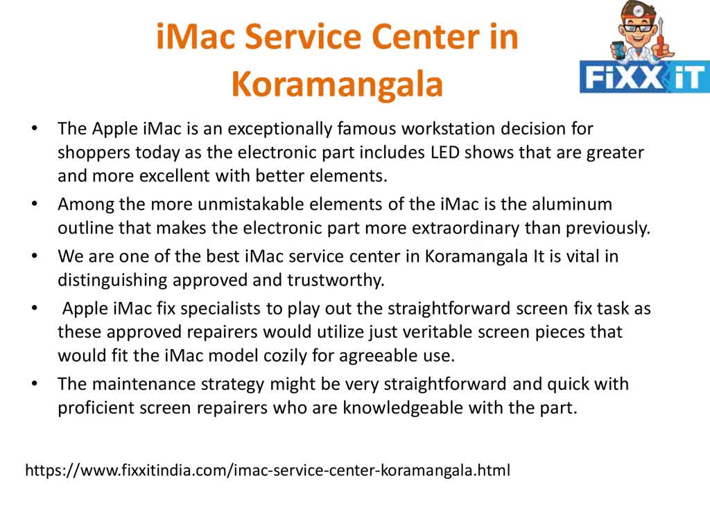 iMac Service Center in Koramangala-iMac Repair