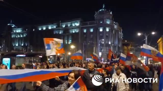 Serbia tonight: "F#ck, F#ck NATO pact"