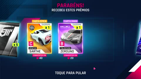 Asphalt 9: Volkswagen W12 Coupé - Resultados finais