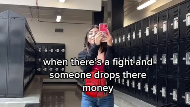 when there's a fight and someone drops there money