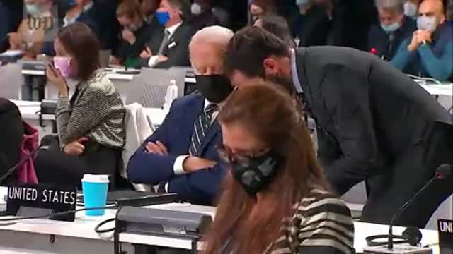 Biden TAKES A NAP at Climate Summit