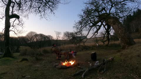Sunrise. Campfire. GoPro.