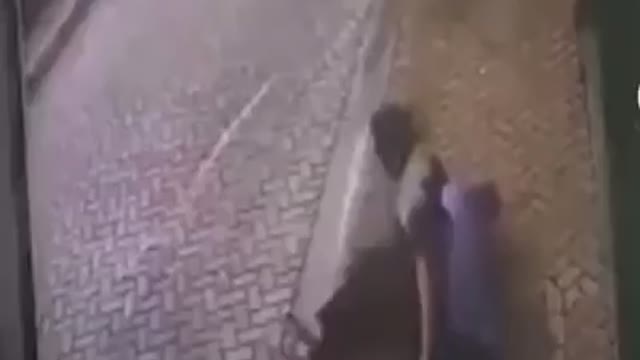 serious accident, pedestrian was almost run over