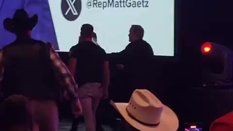 Obese Tranny Tries To Storm The Stage At Matt Gaetz’ Speaking Event