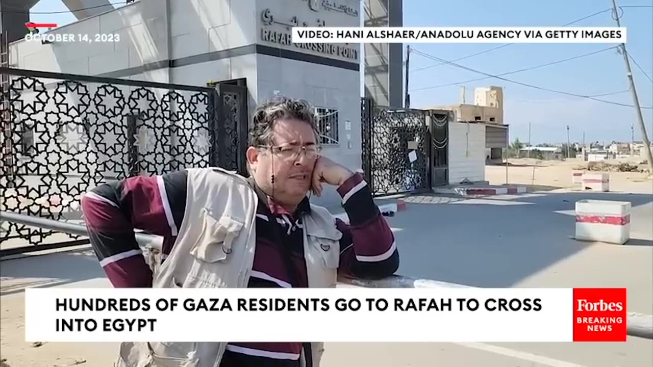 Hundreds Of Gaza Residents Go To Rafah Border To Cross Into Egypt As Israel-Hamas War Intensifies