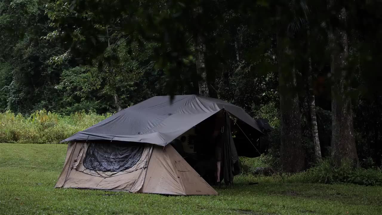 SOLO Camping in the RAIN || RELAX, SLEEP and Eat in the JUNGLE || Rain ASMR