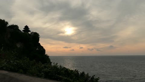 Bali cliffs at sunset