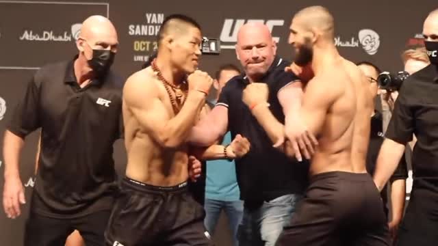 khamzat chimaev face off | khamzat chimaev vs lee jing liang