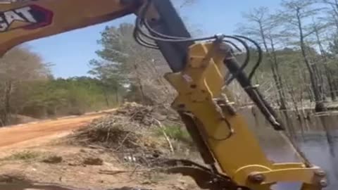 Incredible skill and talent of excavator driver