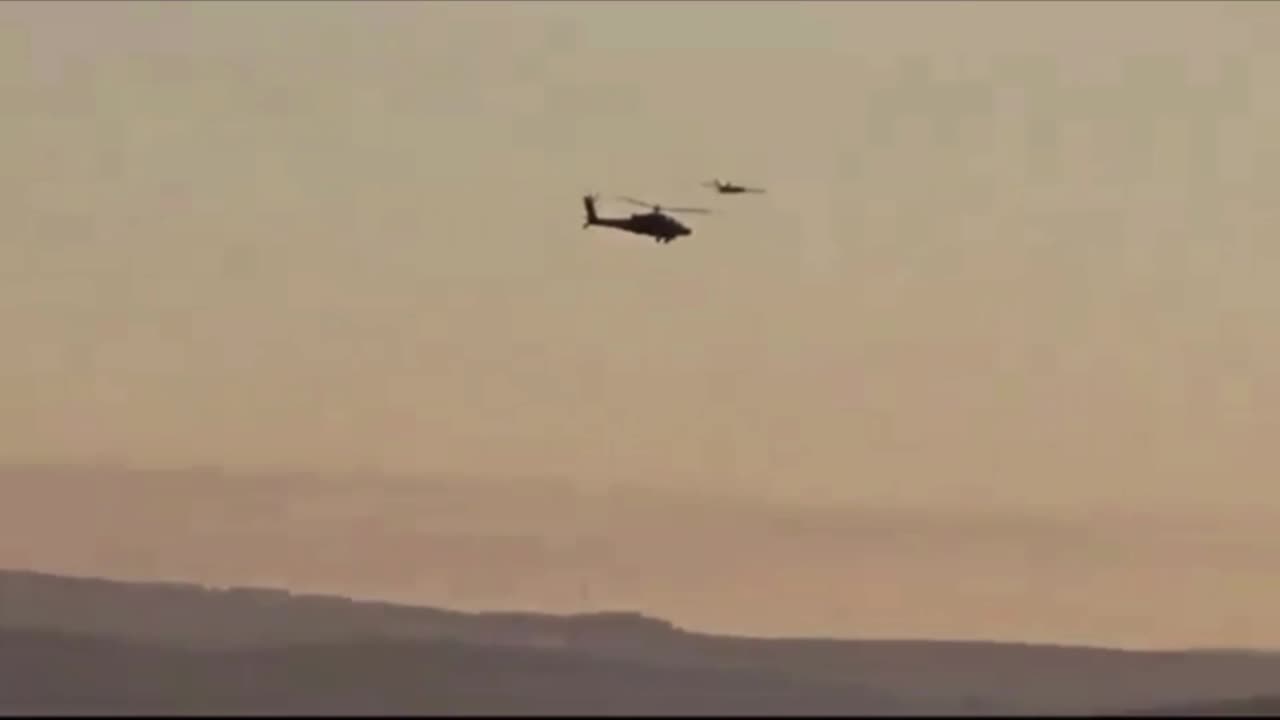 Hezbollah Drone Flies Past an IDF Helicopter