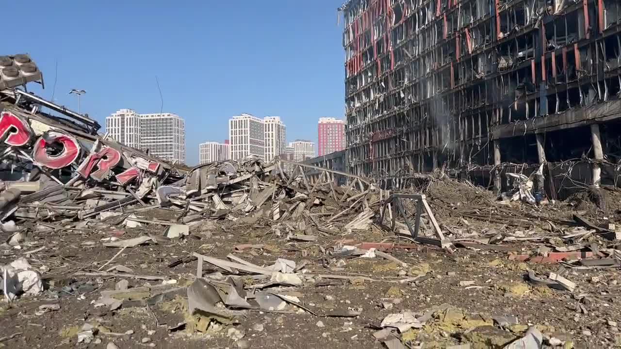Aftermath of the attack in Kyiv.