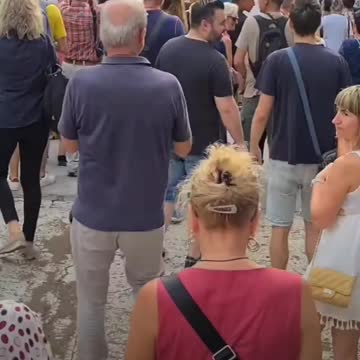 Trento, Italy: Huge Protest Outside Media Outlets Shouting Sell Out